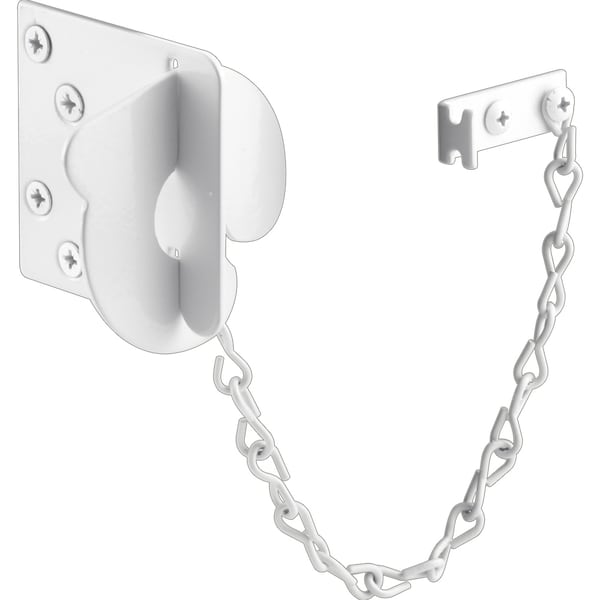 Prime-Line Texas Security Bolt, Stamped Steel Construction, White Painted Finish (Single Pack) U 9493 - main